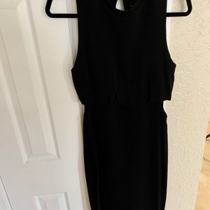 Zara black cut out dress